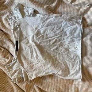 Brandy Melville Light Blue Striped Short Sleeve Tee